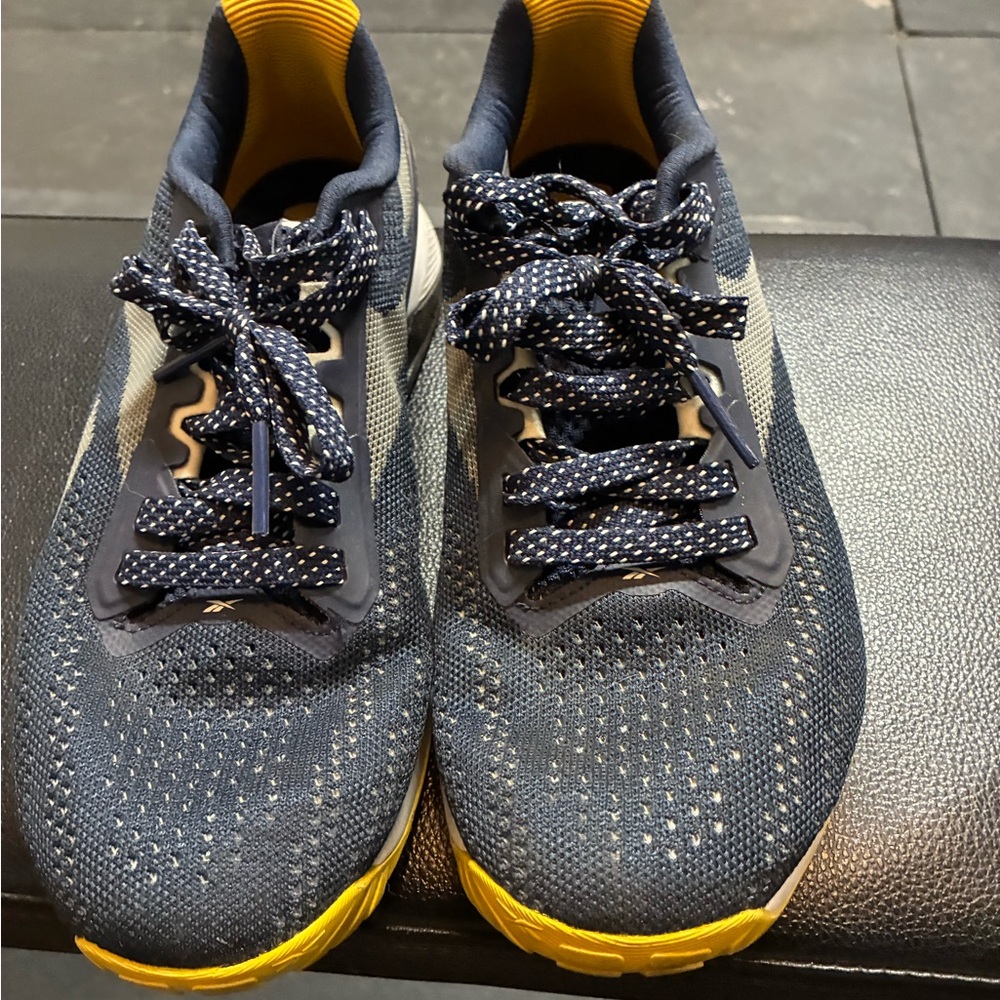 Reebok Navy and Yellow Athletic Shoes